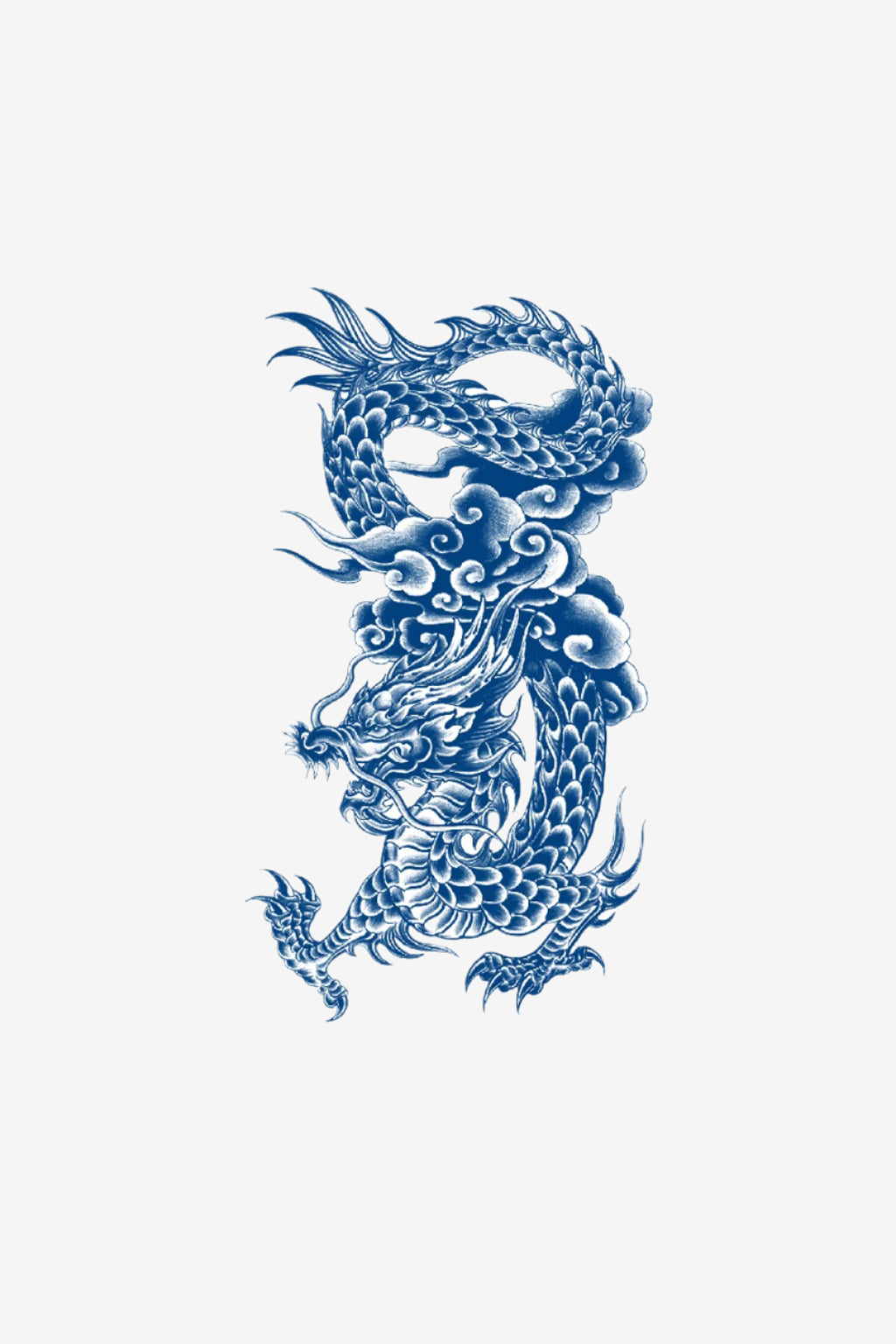 Tatuaj semipermanent dragon asiatic cu detalii realiste