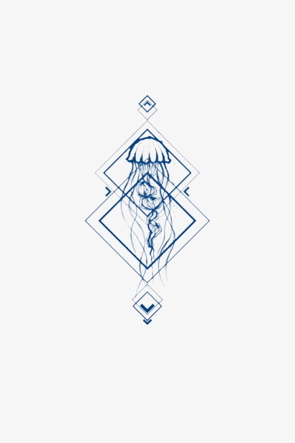 Tatuaje cu mandala și simetrie geometrică, model semipermanent