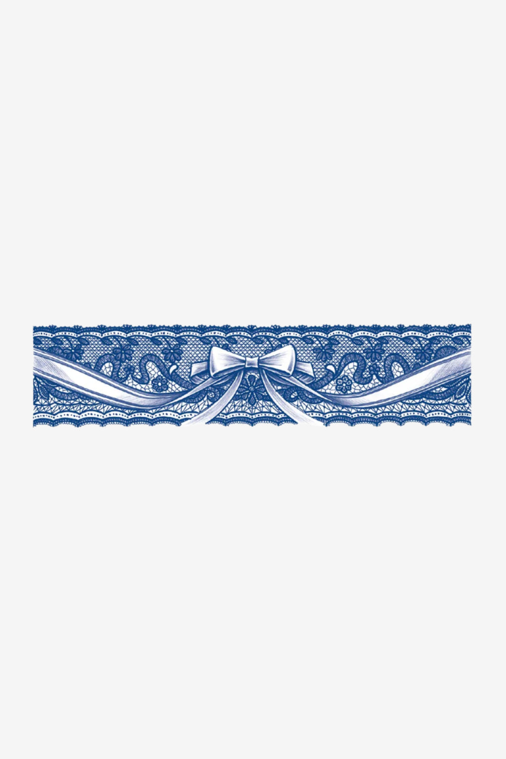 Tatuaj temporar dantelă cu fundă semipermanent