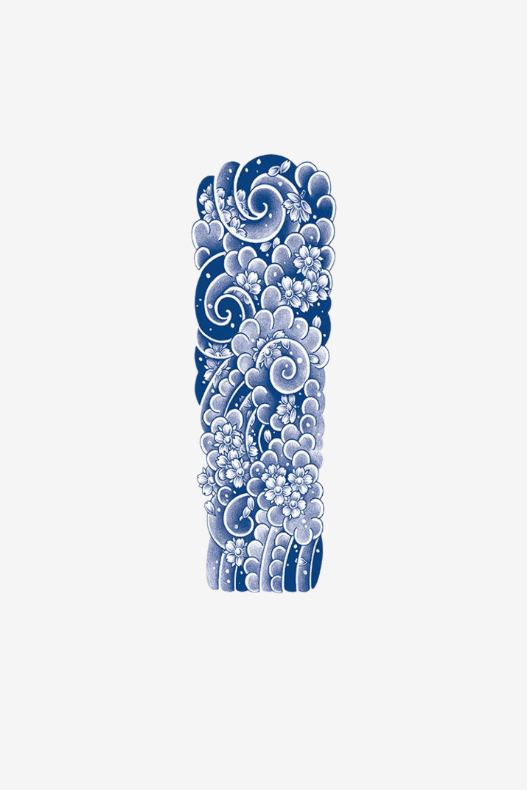 Tatuaj temporar valuri delicate și flori semipermanente