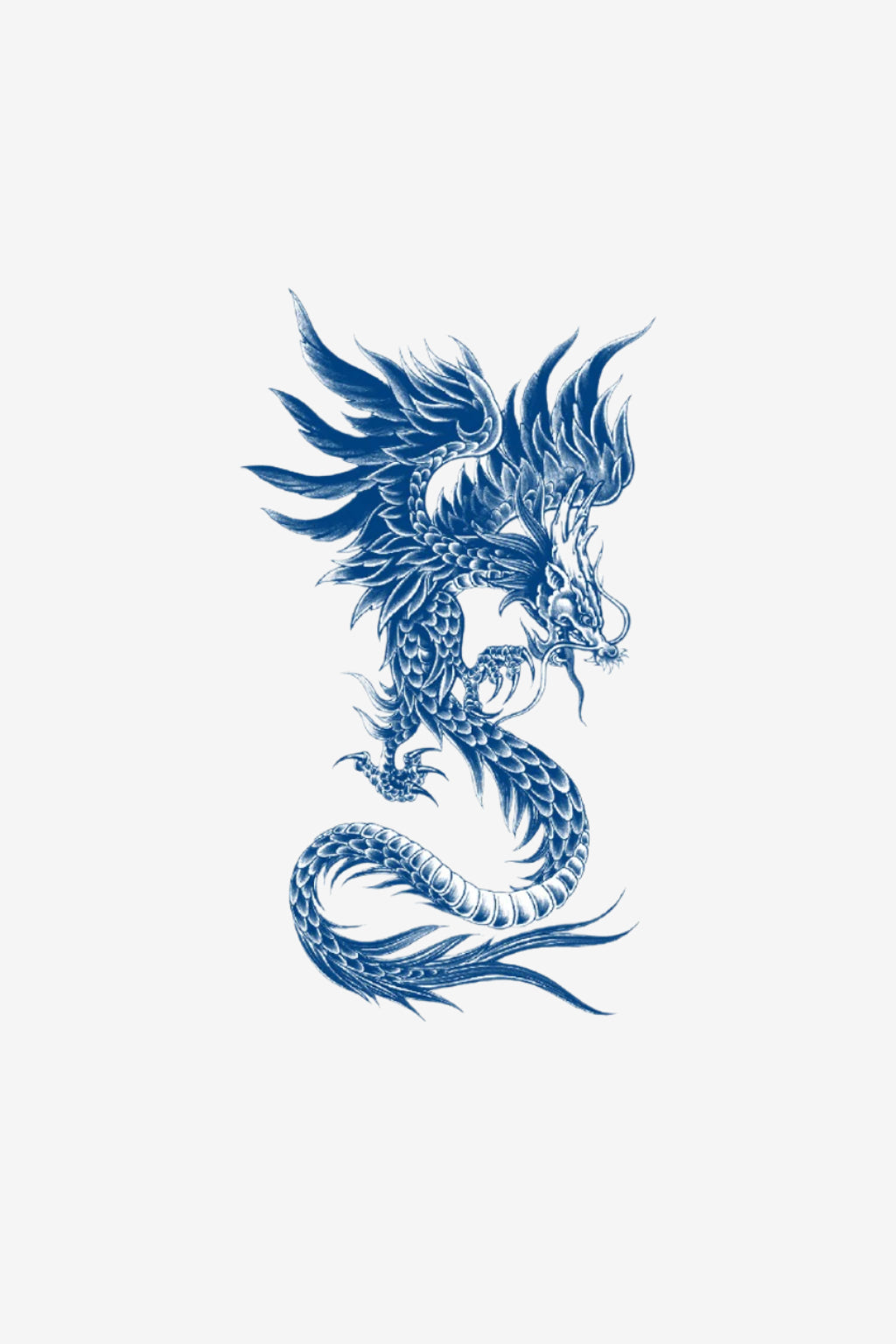 Tatuaj semipermanent Phoenix cu dragon zburător realist