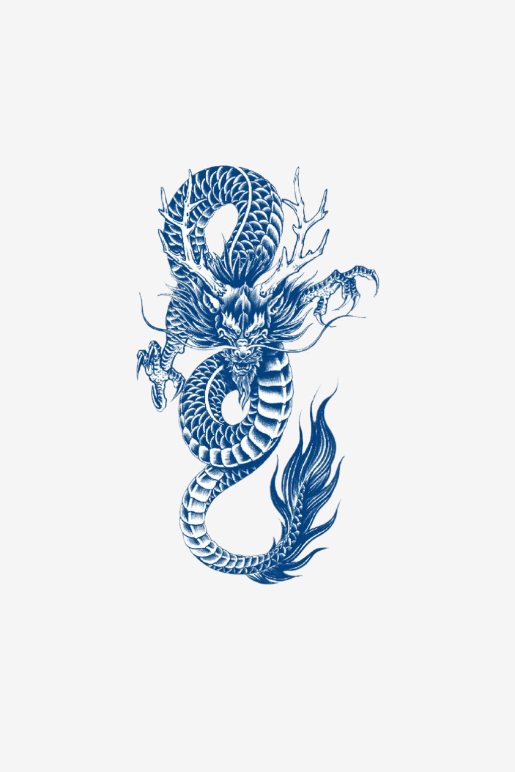 Tatuaj temporar dragon oriental simbol curaj și protecție