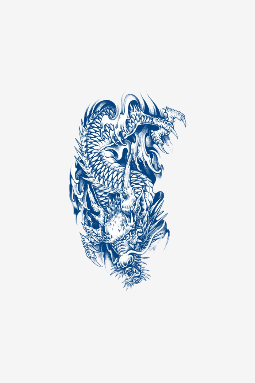 Tatuaj semipermanent dragon Shenlong cu simbol mistic