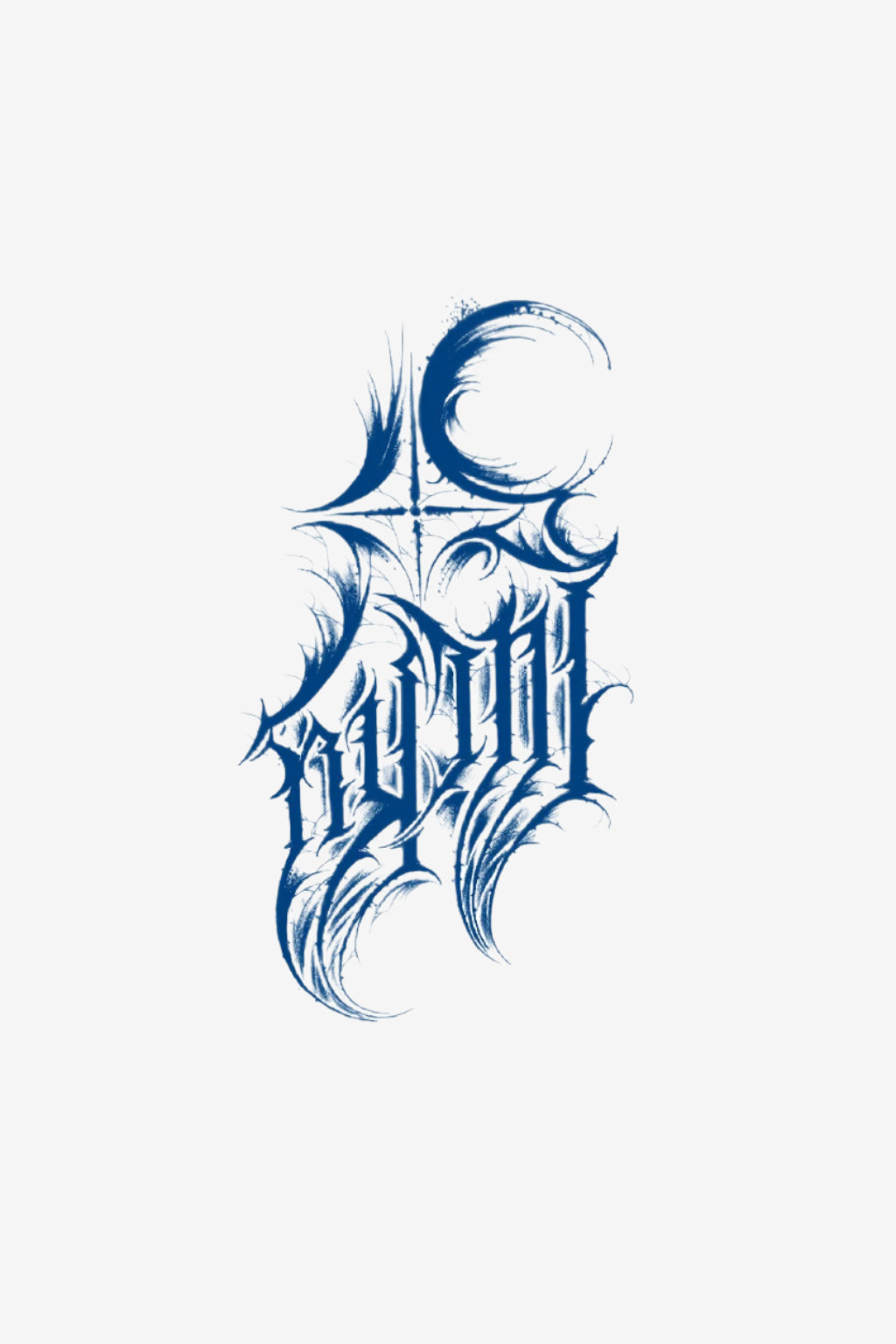 Tatuaj semipermanent lup urlând cu lună realistă