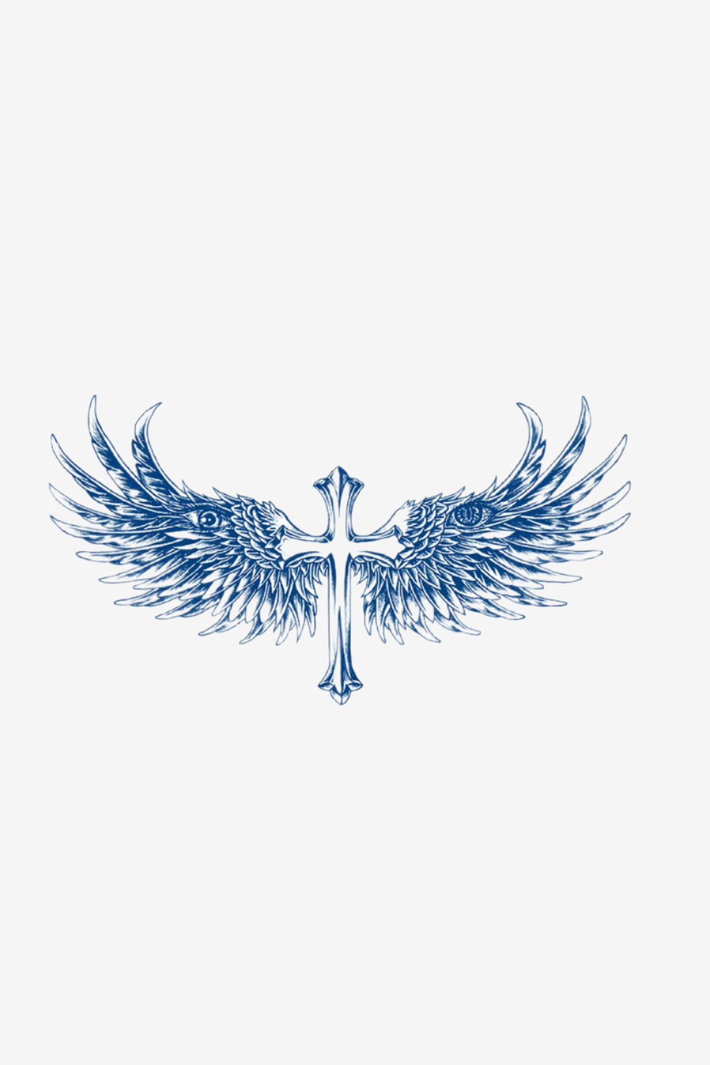 Tatuaj cu aripi și ochiul atotvăzător semipermanent