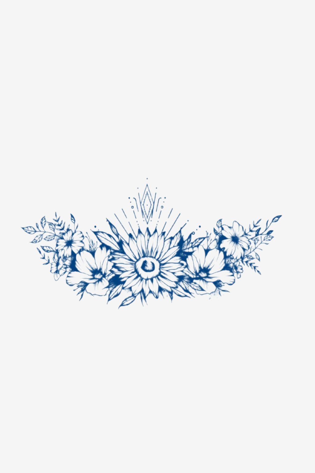 Tatuaj simbolic floare temporar cu energie feminină